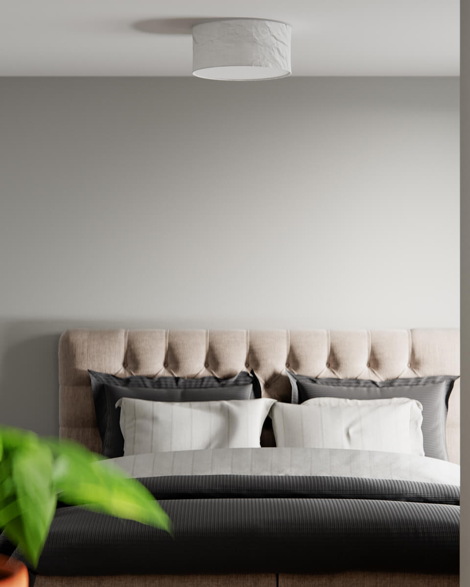 Vita Ø40 Hvid plafond Fra By Rydéns - Med en diameter p&aring; 40 cm og en højde på På 19,5 cm har Vita plafond en imponerende tilstedeværelse i rummet.