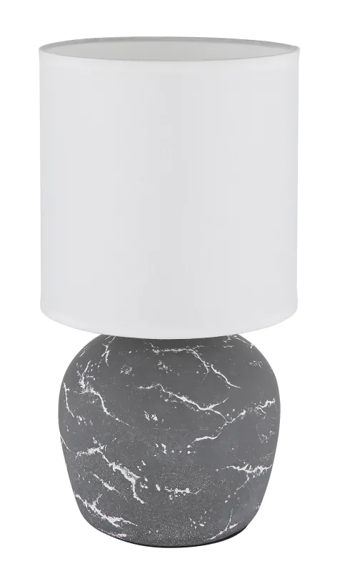 Marble 30cm Grå bordlampe Fra Globo Lighting - Marble &auml;r b&aring;de en funktionell belysning och en stilfull inredningsdetalj som ger ditt hem en elegant touch.
