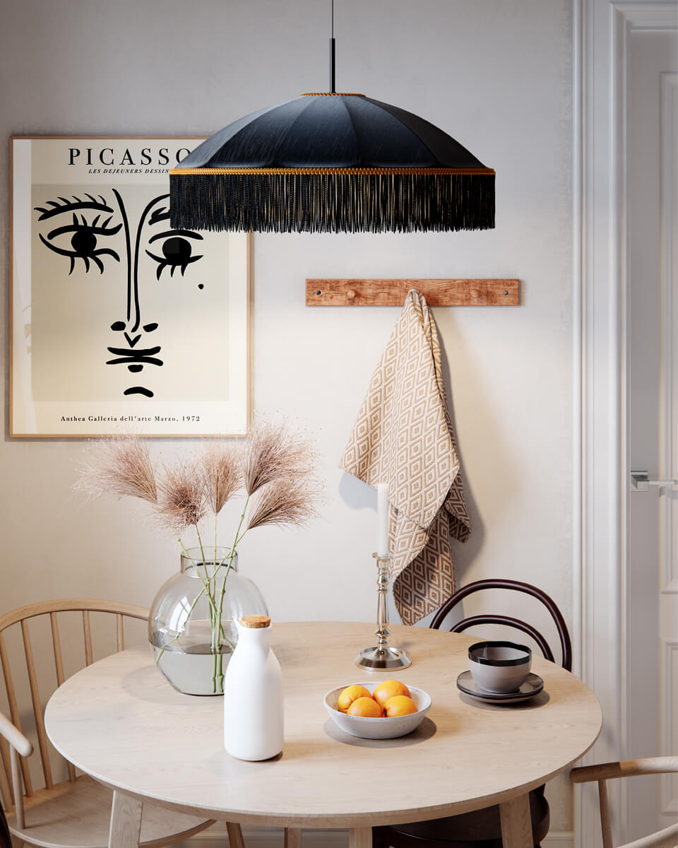 Francis Ø60 Sort loftslampe Fra By Rydéns - Med en diameter p&aring; 60 cm og en h&oslash;jde p&aring; 35 cm bliver Francis en i&oslash;jnefaldende detalje i dit rum.