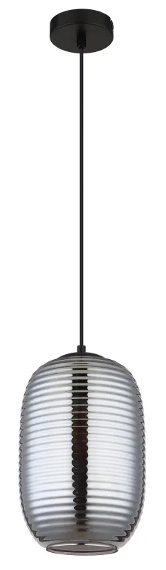 Jefrey Ø20 Røgfarvet loftslampe Fra Globo Lighting - Denna eleganta taklampa &auml;r utrustad med en rund kupa i r&ouml;kf&auml;rgat glas.
