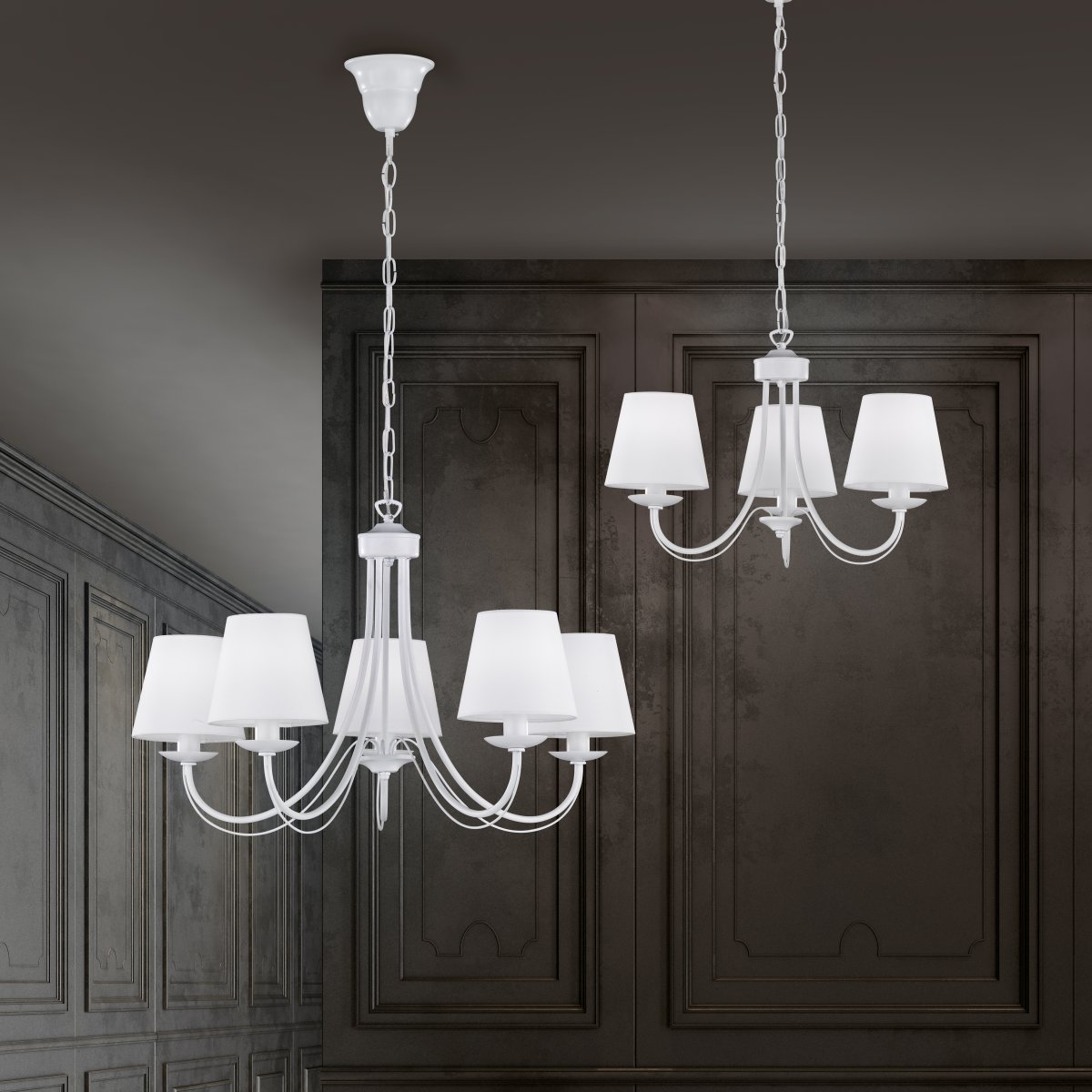 Cortez Ø52 Hvid loftslampe Fra Trio Lighting - 