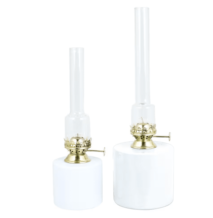Kerosene Lamp Straight Big Hvid Fra Strömshaga - Passer med v&aelig;ge artikelnummer 116210 og br&aelig;ndere med artikelnummer 121810G.