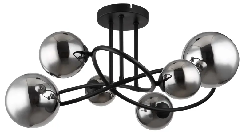 Riha 62cm Røgfarvet plafond Fra Globo Lighting - Uppt&auml;ck Riha &ndash; en imponerande plafond som skapar en elegant atmosf&auml;r i ditt hem.