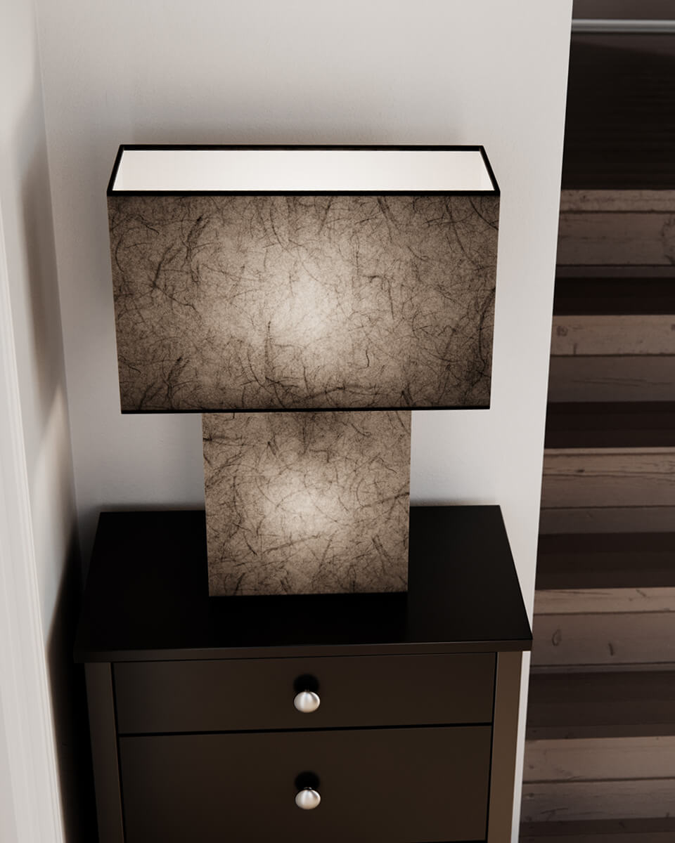 iSquare 50cm Sort bordlampe Fra By Rydéns - Lad iSquare blive en tilf&oslash;jelse til din boligindretning, perfekt til at skabe en harmonisk atmosf&aelig;re med et strejf af japansk elegance.