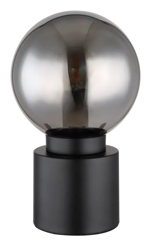 Marka 25cm Sort bordlampe Fra Globo Lighting - Den praktiska str&ouml;mbrytaren p&aring; sladden g&ouml;r den enkel att anv&auml;nda, och med sin kompakta storlek passar den perfekt p&aring; alla ytor.