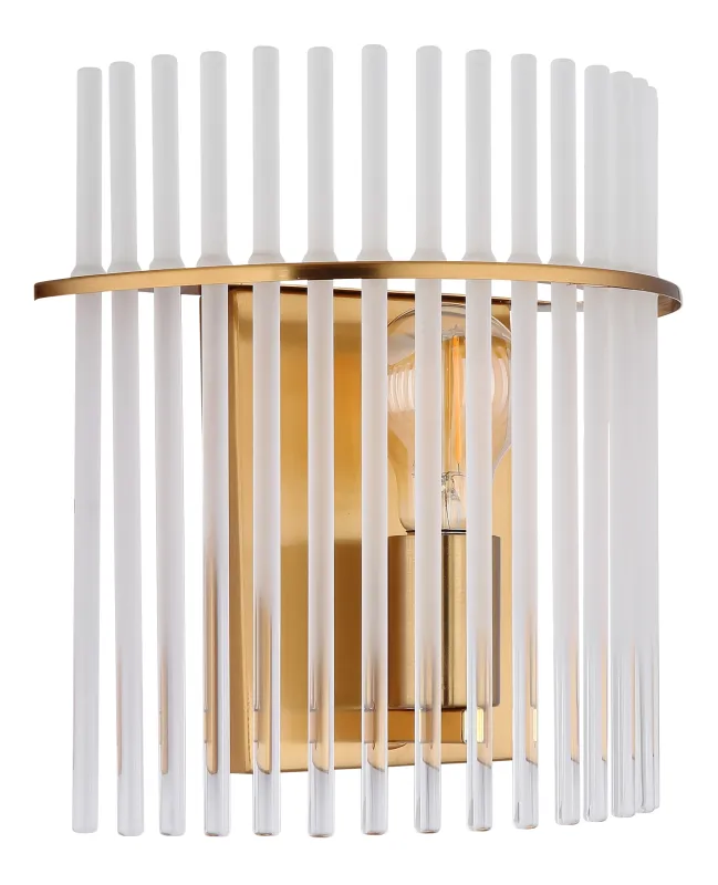 Gorley 26cm Guld væglampe Fra Globo Lighting - Gorley &auml;r en elegant och sofistikerad v&auml;gglampa med en imponerande arkitektonisk design.