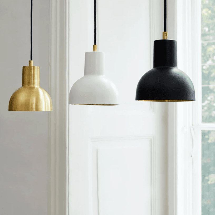 Mini Ø14 Mat messing loftslampe Fra H. Skjalm P - Mini vedhæng i mat messing.