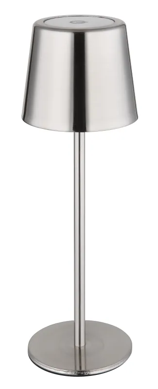 Vancouver 28cm Nikkel bærbar Fra Globo Lighting - Den er lavet af mat nikkelmetal med en opal plastskærm og giver et stilfuldt og sofistikeret indtryk.