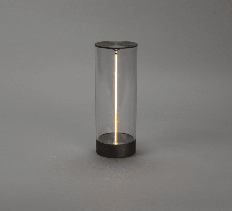 Edison 24cm Antracit bærbar Fra Konstsmide - Med håndtaget kan du nemt bruge Edison som hængelygte, men foretrækker du den stående, kan du nemt tage håndtaget af.