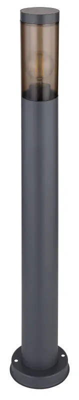 Boston 80cm Antracit pullerter Fra Globo Lighting - Tillverkad i rostfritt st&aring;l med en r&ouml;kf&auml;rgad plastsk&auml;rm ger den ett mjukt och behagligt ljus.