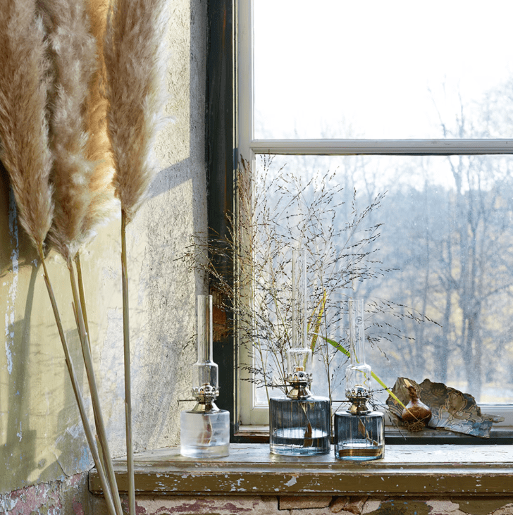 Frosted kerosene lamp small Gennemsigtig Fra Strömshaga - Passer med væge artikelnummer 116210 og brændere med artikelnummer 121800G.