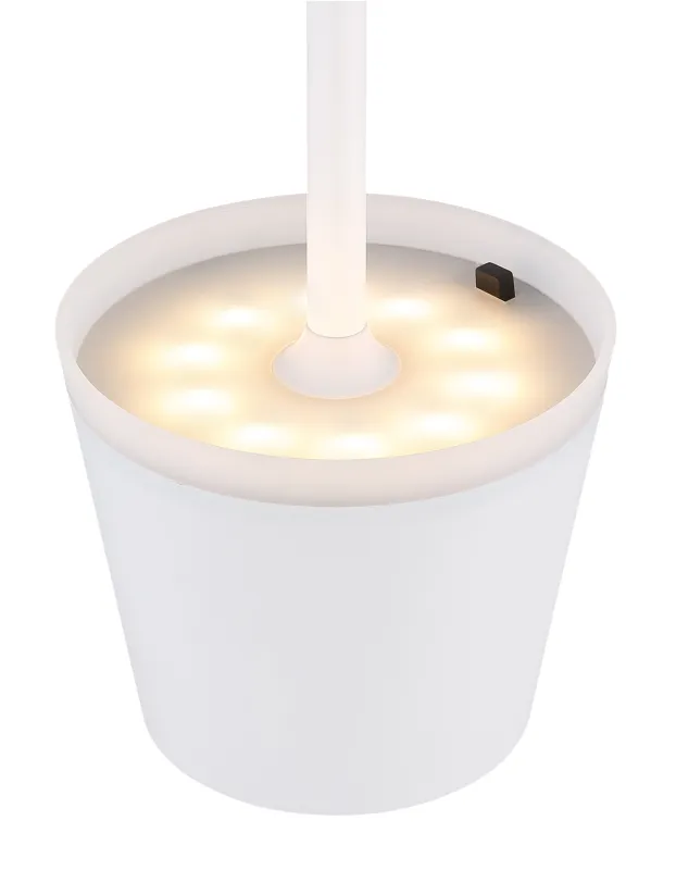 Bordslampa LED Hvid solcellelampe Fra Globo Lighting - Den diskreta designen sm&auml;lter in i alla milj&ouml;er och med IP44-klassning &auml;r den t&aring;lig mot v&auml;der och vind.