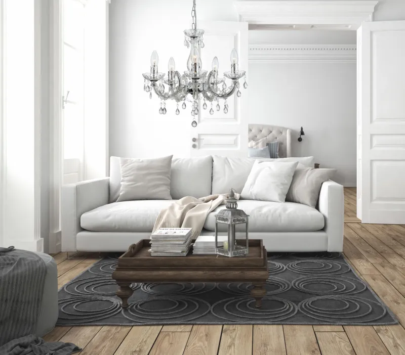 Cuimbra Ø45 Chrom krystal Fra Globo Lighting - Med sina krompl&auml;terade detaljer och klarglas skapar den en lyxig glans och en stilfull atmosf&auml;r.