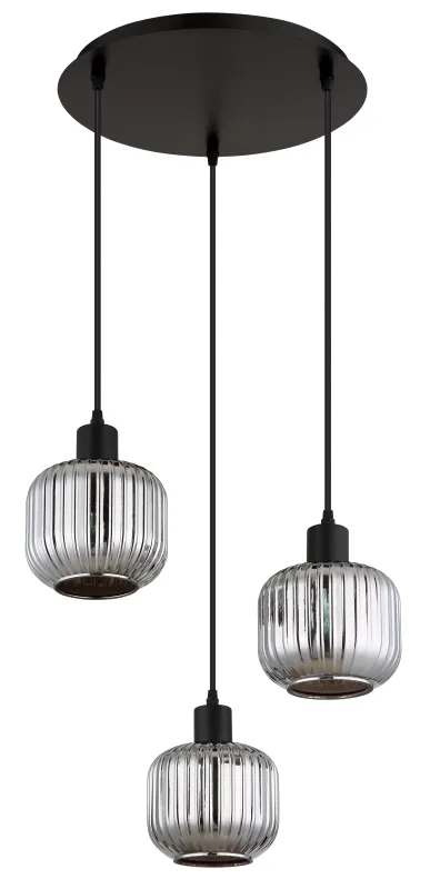Tom Ø42 Røgfarvet loftslampe Fra Globo Lighting - Den mattsvarta metallen ger ett modernt uttryck och passar perfekt in i olika inredningsstilar.