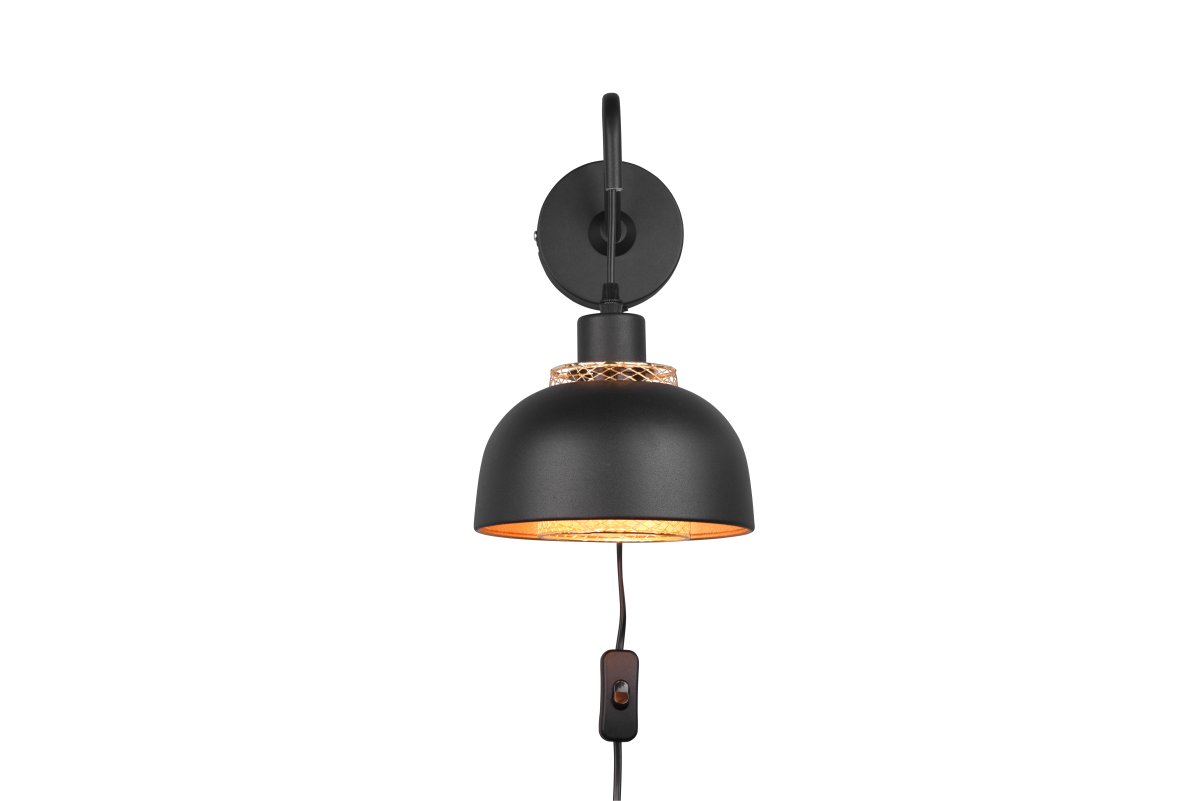 Punch 30cm Sort væglampe Fra Trio Lighting - 