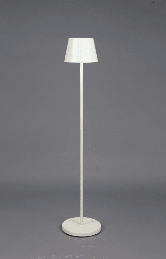 Pomezia 124cm Hvid bærbar Fra Konstsmide - Højden er justerbar mellem 53 og 124 cm, så du kan også bruge den som høj bordlampe.