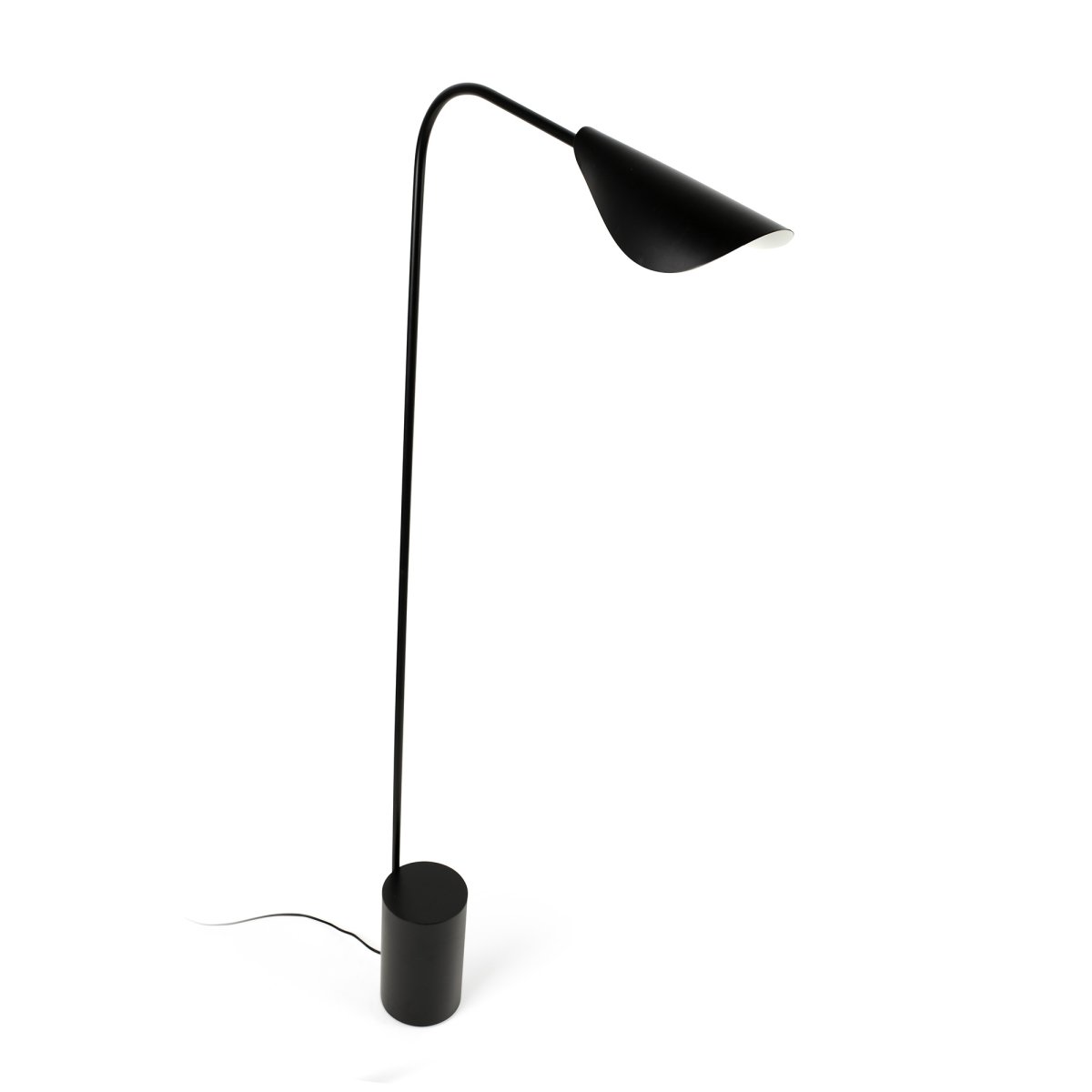 Liggera Sort gulvlampe Fra Faro Barcelona - Takket v&aelig;re sin lethed og stilfulde &aelig;stetik passer Liggera ind i alle typer milj&oslash;er - fra moderne hjem til kreative arbejdspladser - og bidrager med et roligt og afbalanceret udtryk.