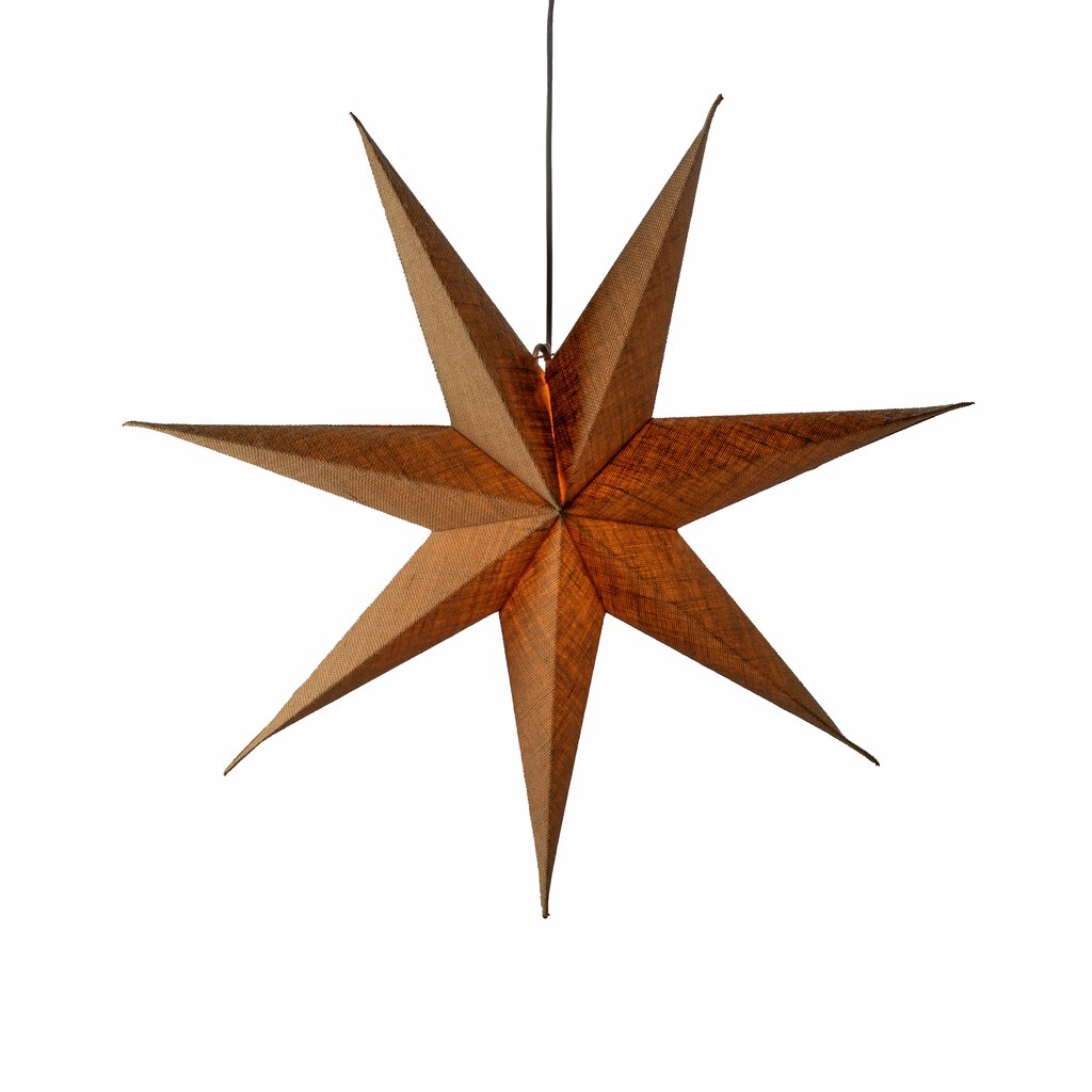 Papirstjerne Ø60 Natur Fra Konstsmide - Smuk papirstjerne i naturlig farve, 60 cm i diameter &ndash; En stilfuld juledekoration med et rustikt pr&aelig;g.