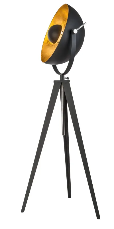 Bowy Sort gulvlampe Fra Globo Lighting - &nbsp;Bowy &auml;r det perfekta valet f&ouml;r dig som vill kombinera stil och funktion &ndash; en golvlampa som skapar en inbjudande och modern atmosf&auml;r i ditt hem.