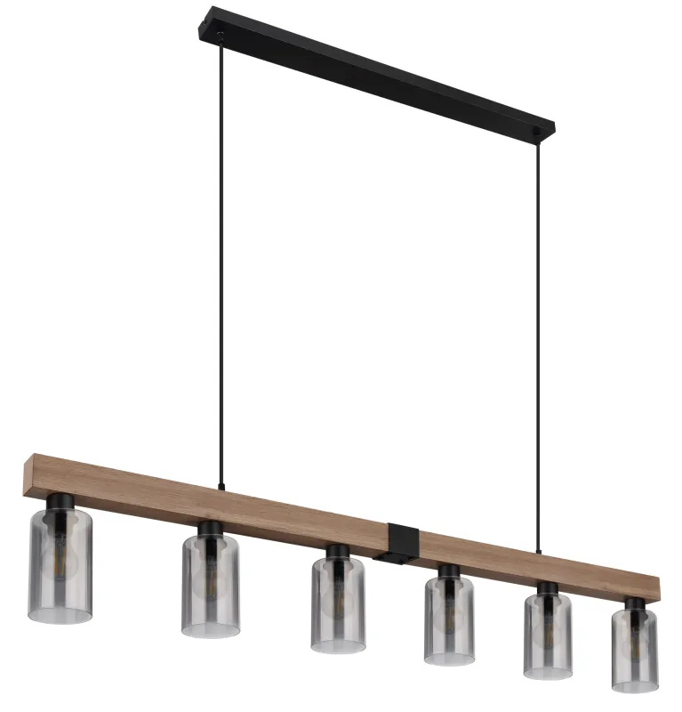 Hadera 140cm Natur loftslampe Fra Globo Lighting - Lampan kombinerar funktionalitet med estetik och passar perfekt &ouml;ver matbordet eller i vardagsrummet.