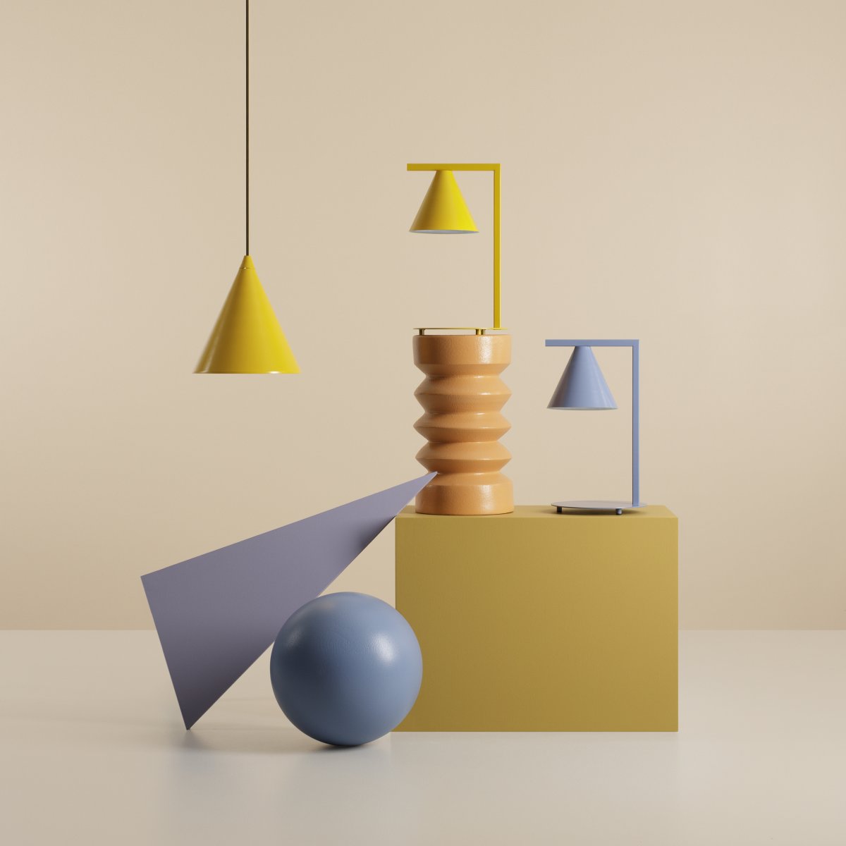 Form Ø24 Blå loftslampe Fra Artera - Denne minimalistiske pendel med sin elegante kegleformede skærm i en subtil bl&aring; ton er det perfekte valg til dig, der ønsker et stilrent og moderne look i dit hjem.