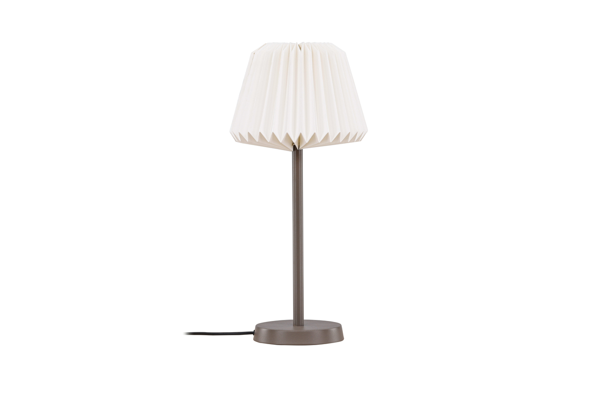 Tandådalen 50cm Mørkebrun bordlampe Fra Venture Design - Sk&aelig;rmen lader lyset tr&aelig;nge igennem p&aring; en behagelig m&aring;de og skaber en afslappende og behagelig atmosf&aelig;re i dit rum.