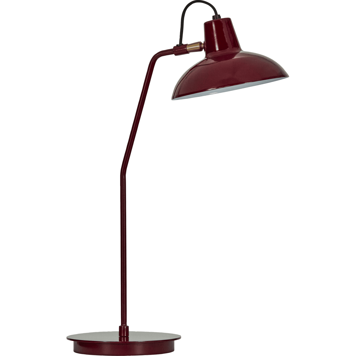 Desk 50cm RØD skrivebordslampe Fra House Doctor - Den livlige røde emaljefinish og det klassiske design gør den til et blikfang, perfekt til at tilføje et farverigt touch til ethvert rum.