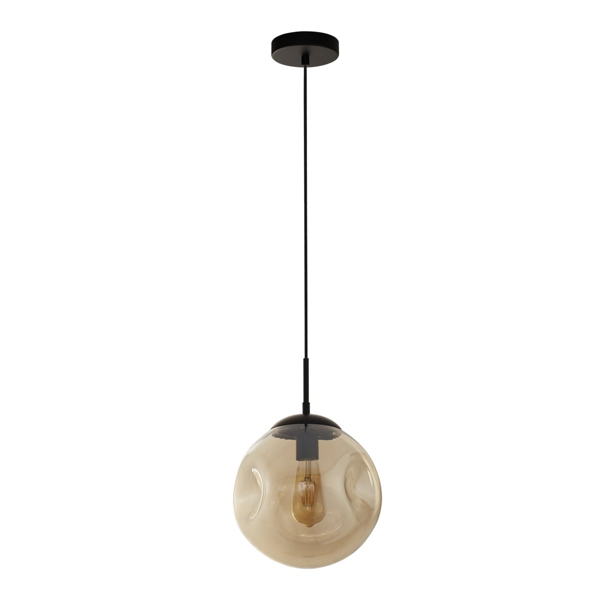 Punch Ø25 Champagne loftslampe Fra Searchlight - Punch er en stilfuld loftslampe med en champagnefarvet glasskærm, der skaber en varm atmosfære i rummet.