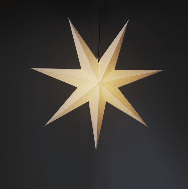 Frozen Ø100 Hvid Fra Star Trading - Hvid papirstjerne med en diameter p&aring; 100 cm.