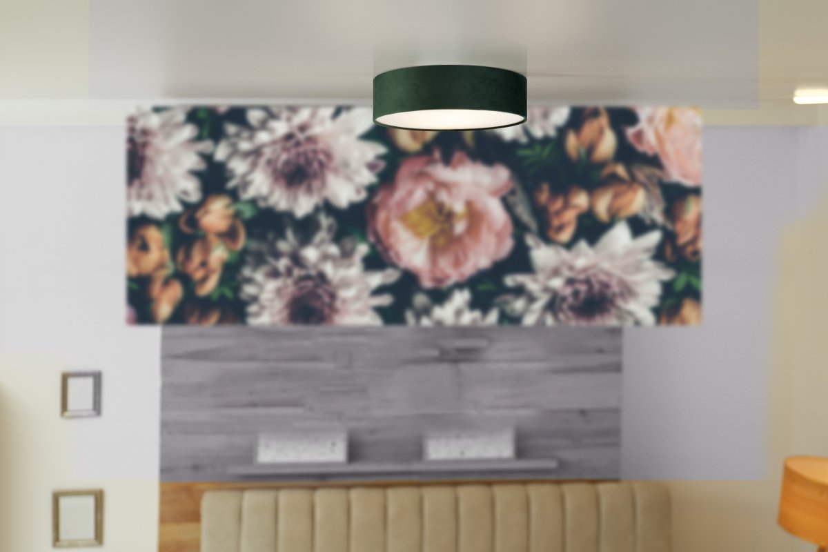 Drum Ø38 Grøn plafond Fra Searchlight - Med tv&aring; lysekroner og en opal diffuser inde i den luksuri&oslash;se fl&oslash;jlssk&aelig;rm, det skaber en varm gl&oslash;d i ethvert rum.