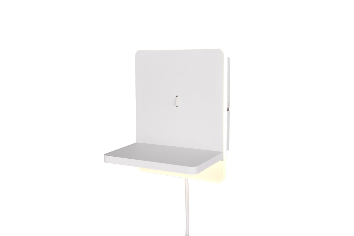 Fairfield 20cm Hvid væglampe Fra Trio Lighting - Den indbyggede SWITCH-dæmper giver dig mulighed for at justere lysstyrken fra 100 % til 50 % og 25 % med tænd/sluk-kontakten tændt; lampen.