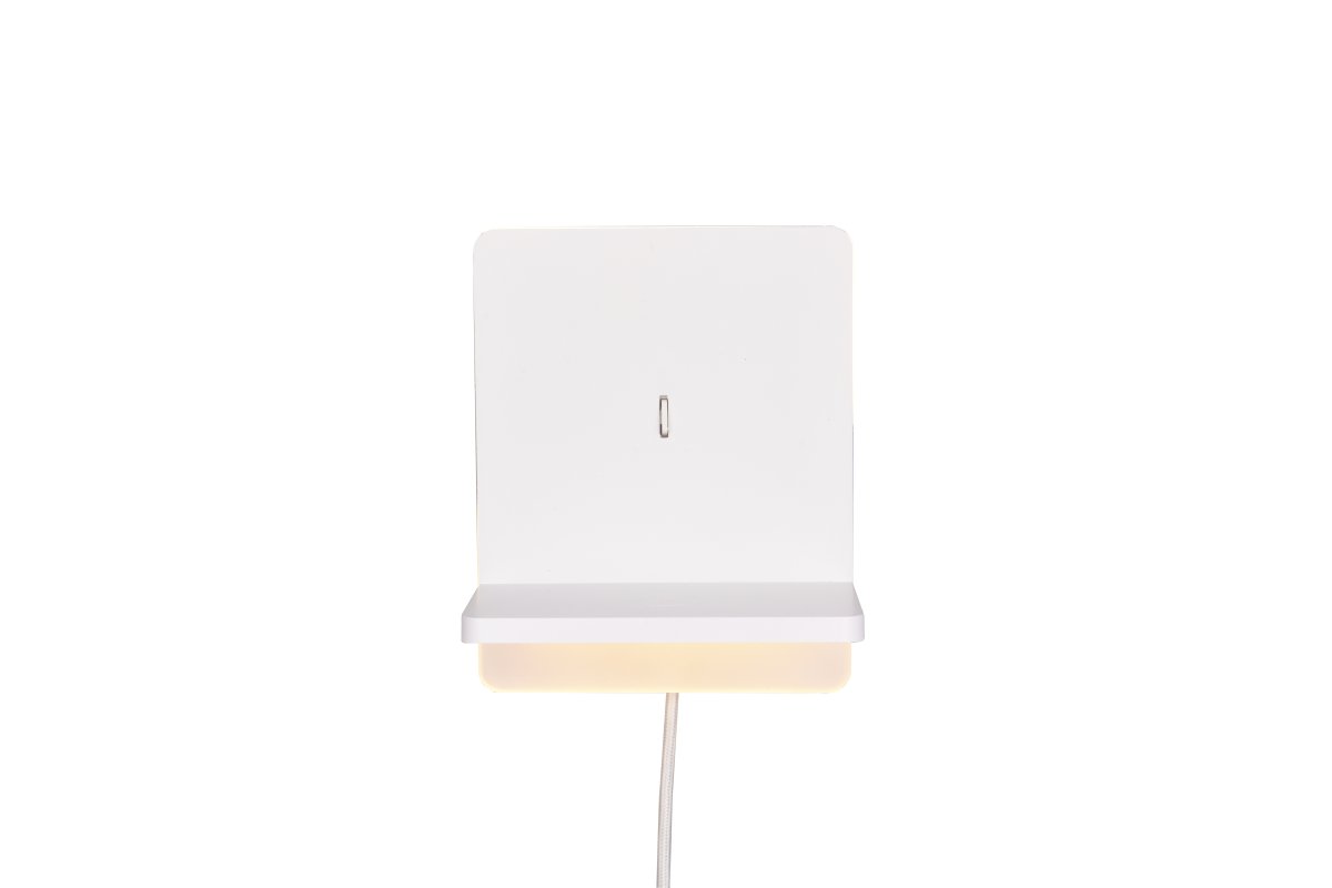 Fairfield 20cm Hvid væglampe Fra Trio Lighting - Den indbyggede SWITCH-dæmper giver dig mulighed for at justere lysstyrken fra 100 % til 50 % og 25 % med tænd/sluk-kontakten tændt; lampen.