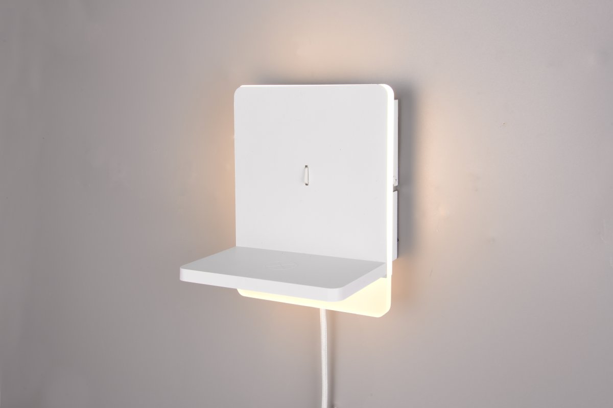 Fairfield 20cm Hvid væglampe Fra Trio Lighting - Den indbyggede SWITCH-dæmper giver dig mulighed for at justere lysstyrken fra 100 % til 50 % og 25 % med tænd/sluk-kontakten tændt; lampen.