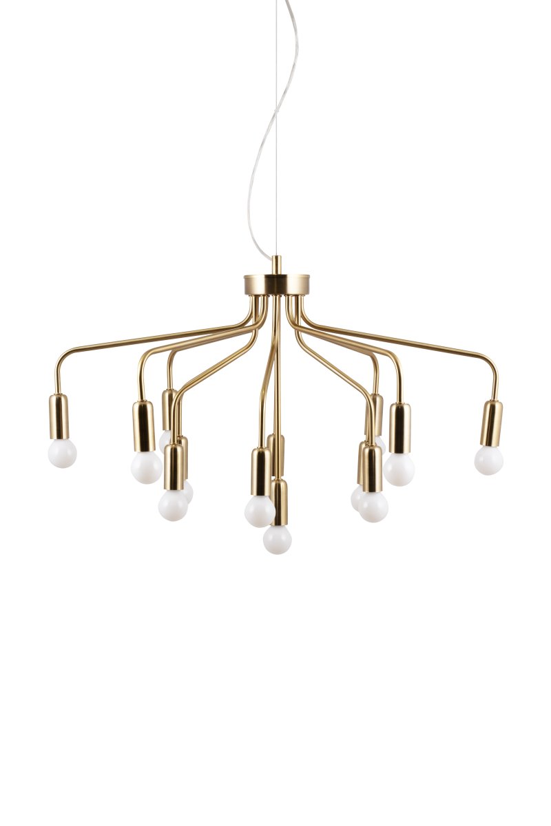 Roots Ø70 Børstet messing loftslampe Fra Globen Lighting - Roots &auml;r en elegant och tidl&ouml;s pendel tillverkad av metall med en borstad m&auml;ssingfinish.