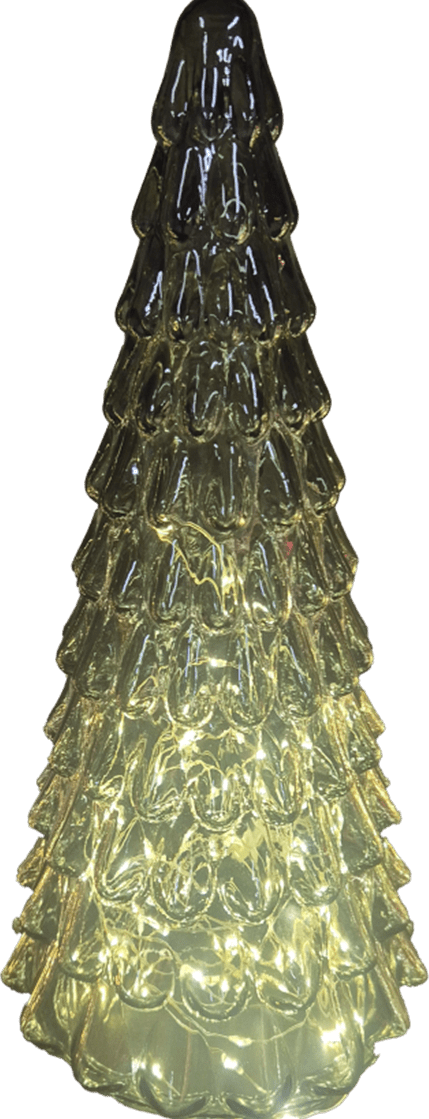 Gran 30cm Grøn Fra Pixie Design - Det smukt formede grantr&aelig; har en indbygget lysk&aelig;de med 100 sm&aring; LED-dioder, der spreder et behageligt, varmt hvidt sk&aelig;r.