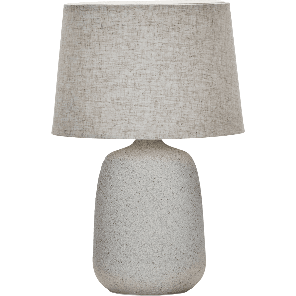 Tana 46cm Råhvid bordlampe Fra House Doctor - Kombinationen af en stentøjsfod og en stoflampeskærm giver en velafbalanceret blanding af strukturer.