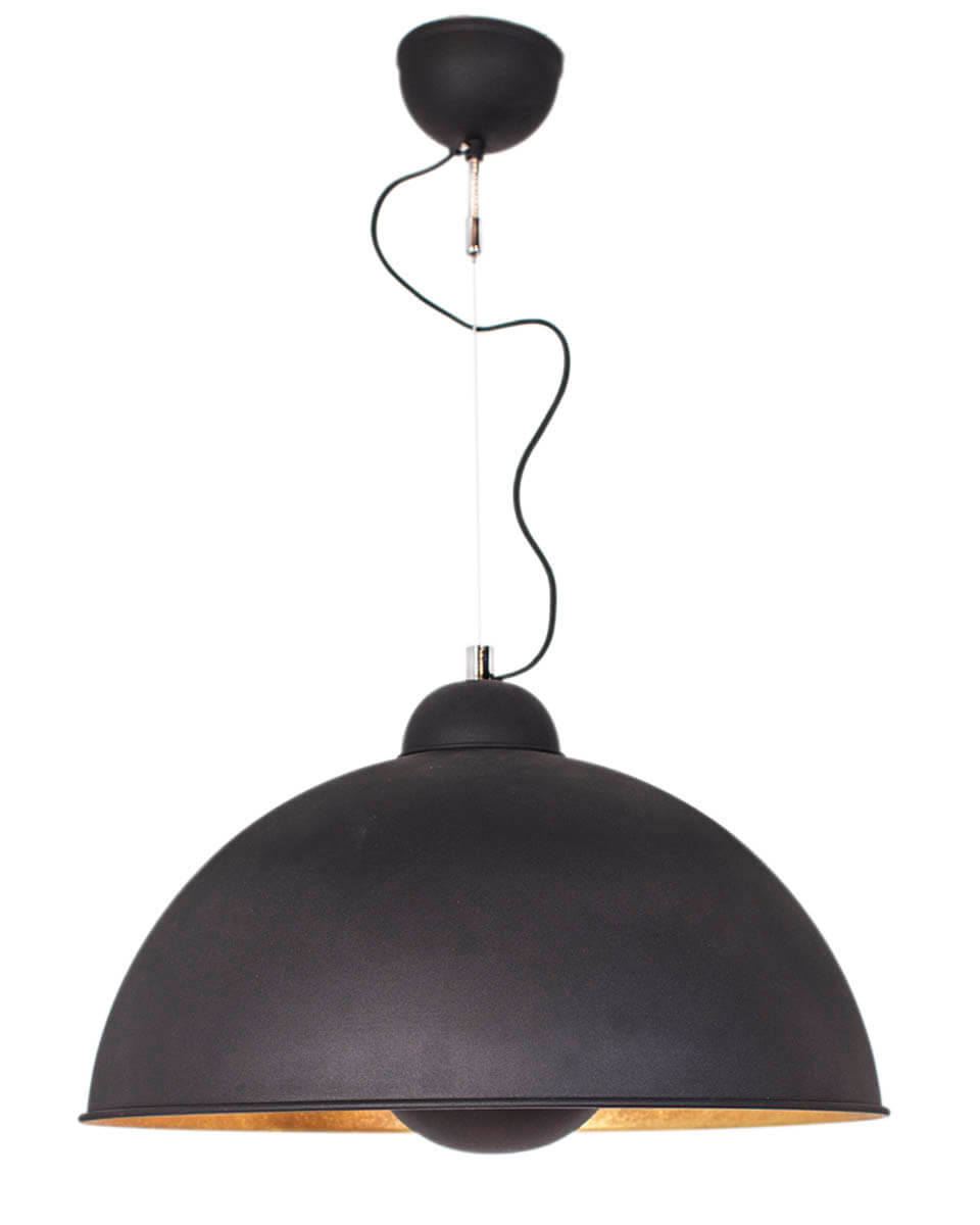 Captain Ø53 Sort/guld loftslampe Fra By Rydéns - Passer s&aelig;rligt godt i et k&oslash;kken eller en stue.