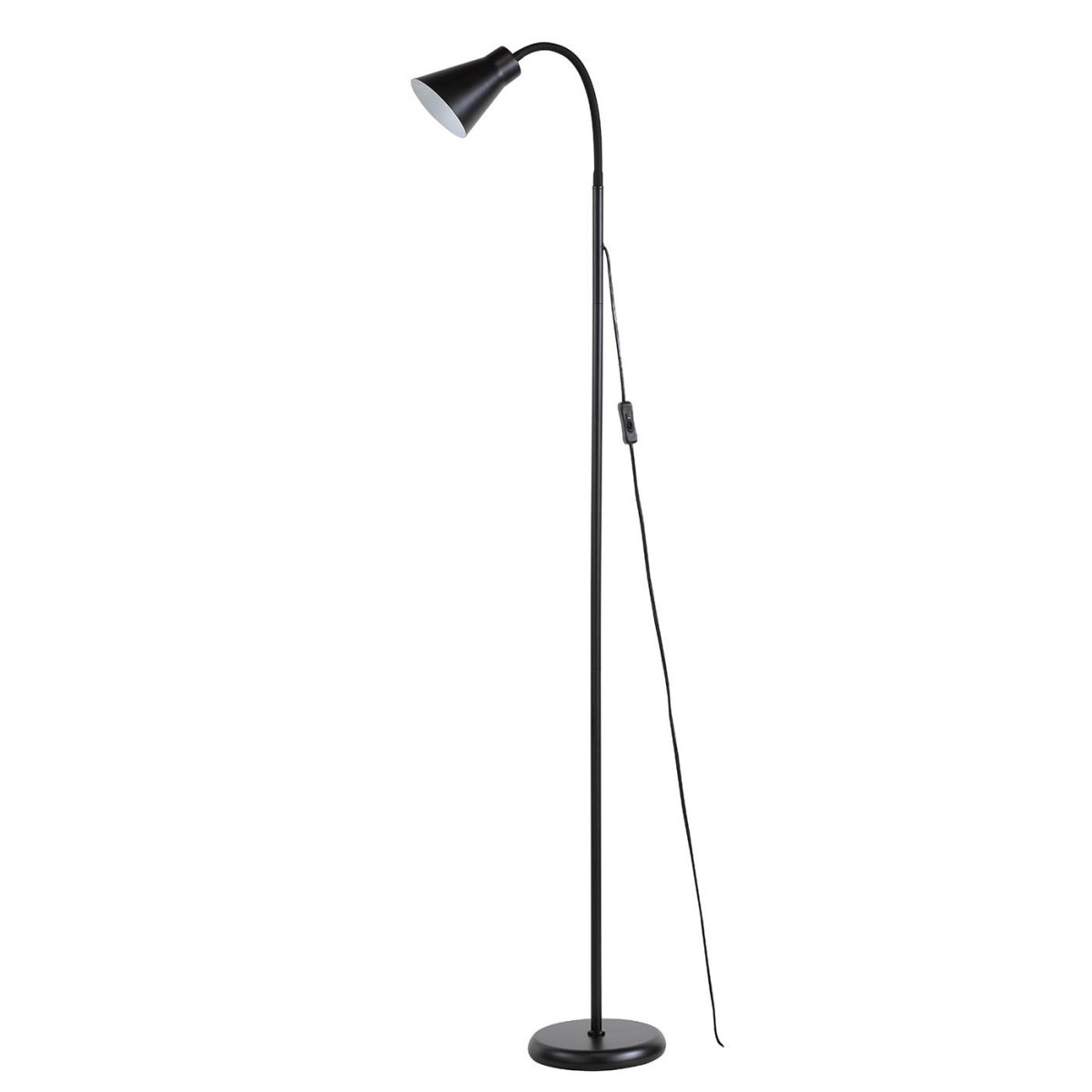 Ebba Sort gulvlampe Fra Oriva - Ebba er en tidl&oslash;s gulvlampe med et stilrent design lavet af sort metal.