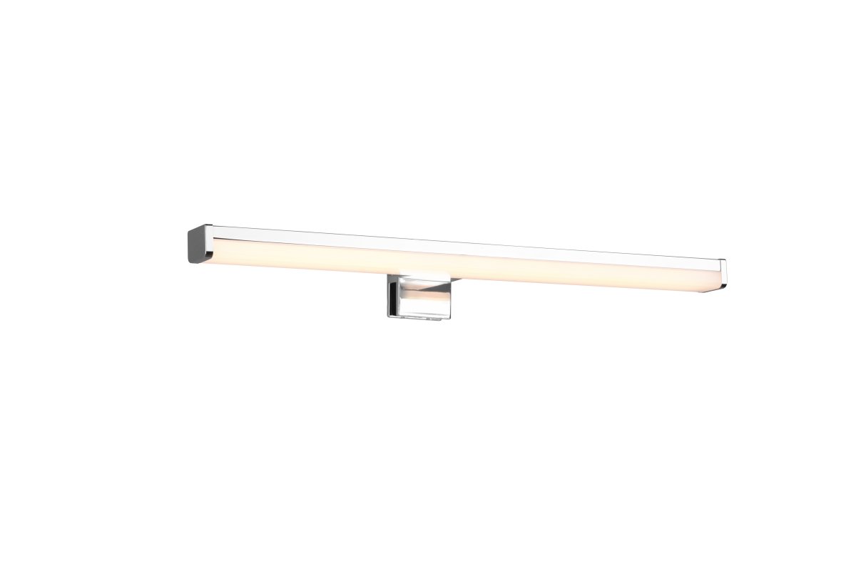 Lino 40cm Chrom badeværelseslampe Fra Trio Lighting - Den har IP44-beskyttelse, hvilket g&oslash;r den perfekt til badev&aelig;relser, og det slanke design med kromfinish passer ind i mange indretninger.