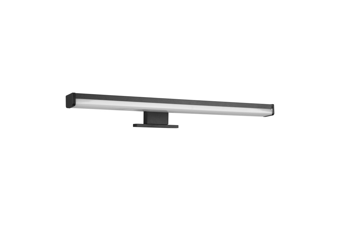 Lino 40cm Sort badeværelseslampe Fra Trio Lighting - Den har IP44-beskyttelse, hvilket gør den perfekt til badeværelser, og det slanke design med mat sort finish passer ind i mange indretninger.