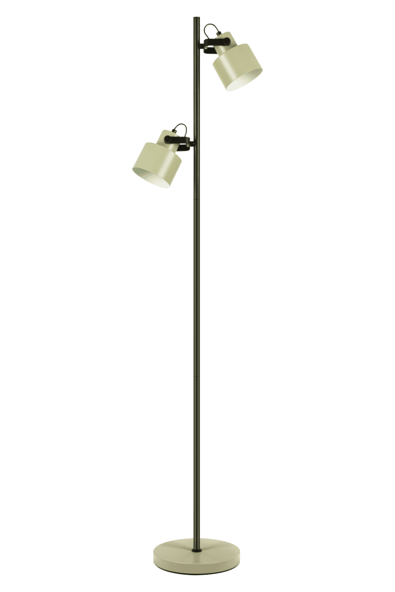 Zoom billede af City 2 Grøn/sort gulvlampe Fra Aneta Lighting - City gulvlampen har et moderne og stilfuldt design med en stilfuld kombination af sort og grøn.
