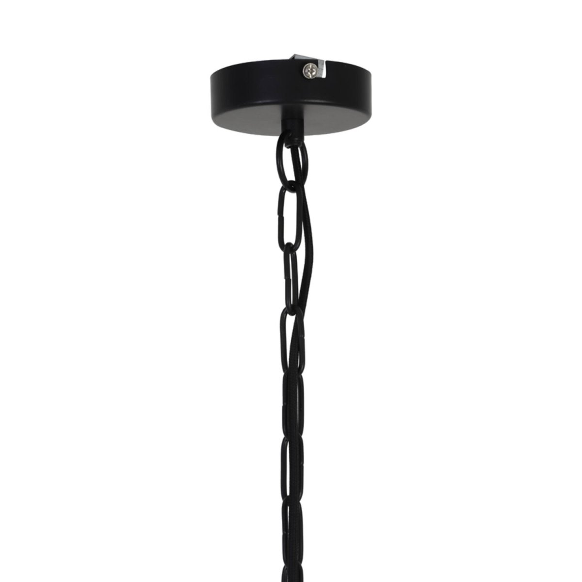 Meya Ø40 Sort/guld loftslampe Fra Light & Living - Meya er en stilfuld loftspendel lavet af sort metal, hvor det åbne design skaber et luftigt og moderne udtryk.