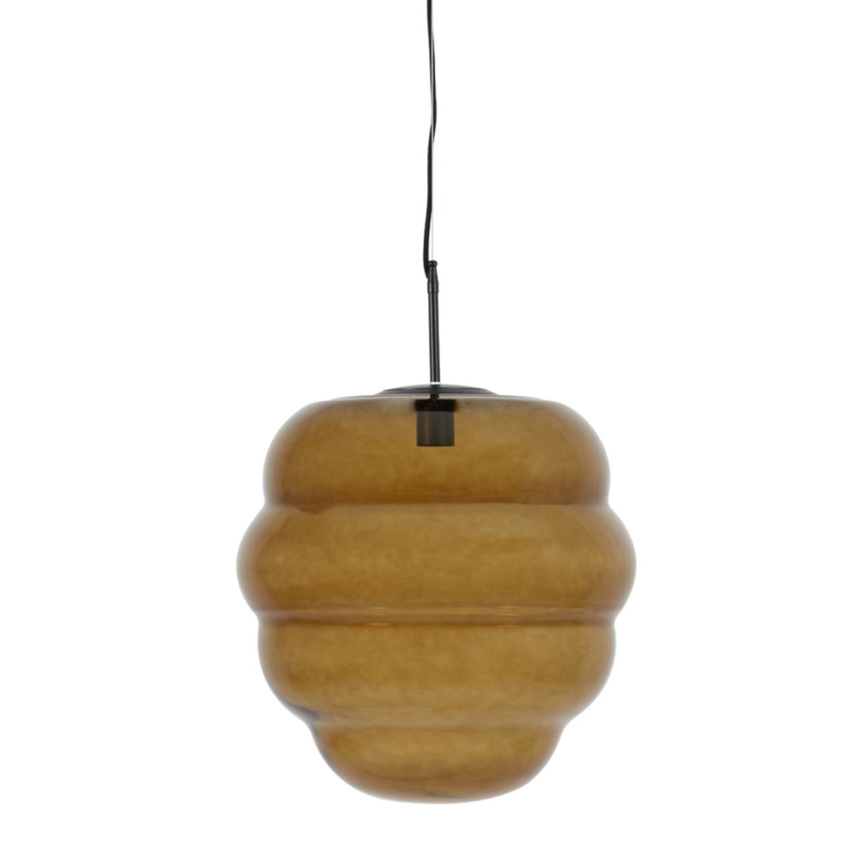 Misty Ø45 Brun loftslampe Fra Light & Living - Den unikke form og det tonede glas giver et blødt og behageligt lys, perfekt til et moderne interiør.