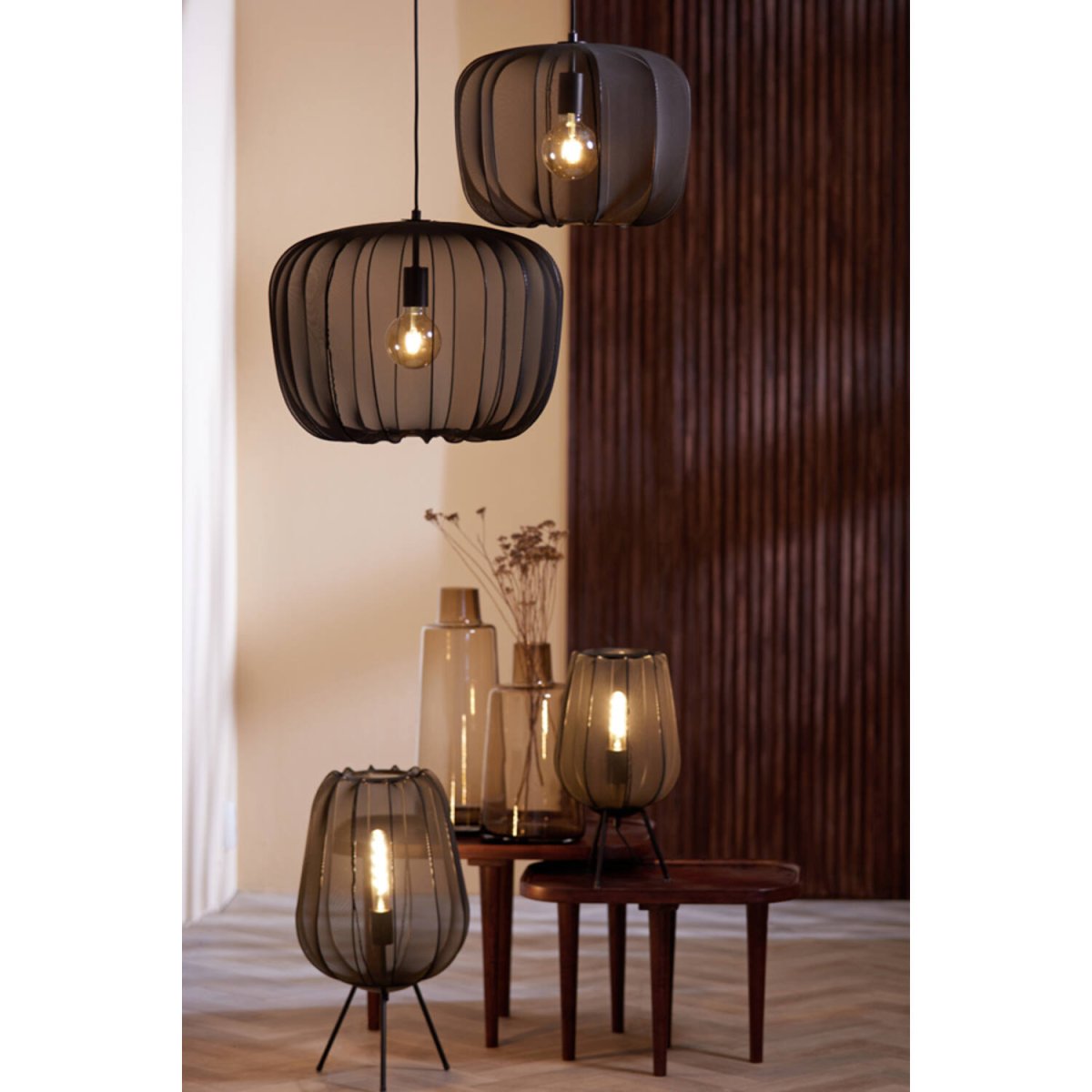 Plumeria Ø50 Sort loftslampe Fra Light & Living - 