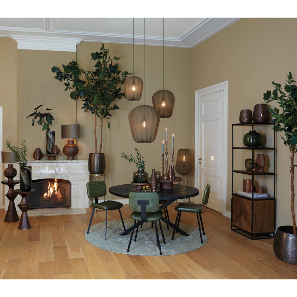 Plumeria Ø50 Mørkegrøn loftslampe Fra Light & Living - 