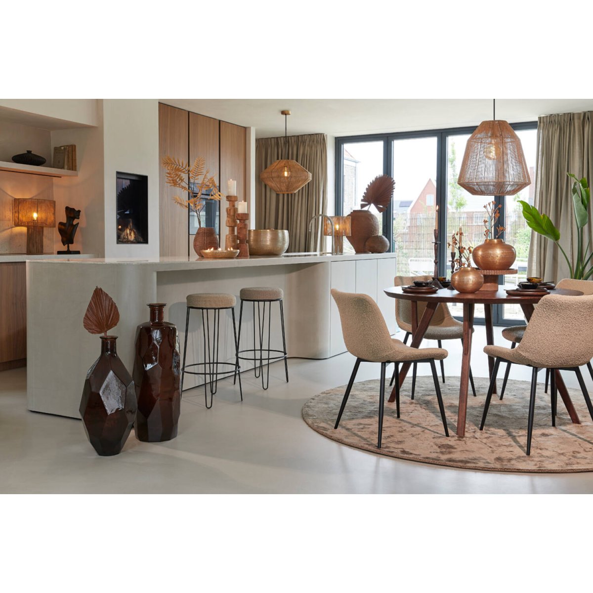 Malva Ø60 Natur loftslampe Fra Light & Living - 