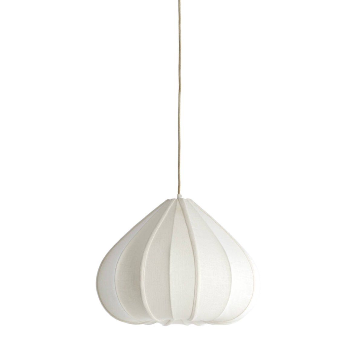 Zubeda Ø50 Cremet hvid loftslampe Fra Light & Living - Zubeda har en bl&oslash;d og elegant form, d&aelig;kket af cremet hvidt stof, der giver en varm og behagelig lysfordeling.