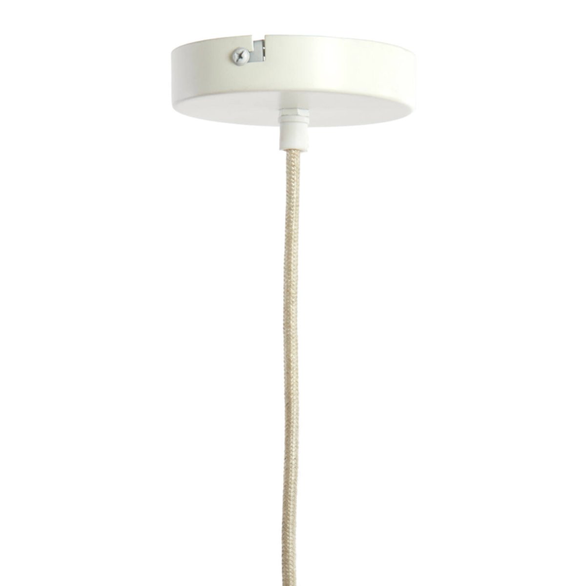 Zubeda Ø50 Cremet hvid loftslampe Fra Light & Living - Zubeda har en bl&oslash;d og elegant form, d&aelig;kket af cremet hvidt stof, der giver en varm og behagelig lysfordeling.