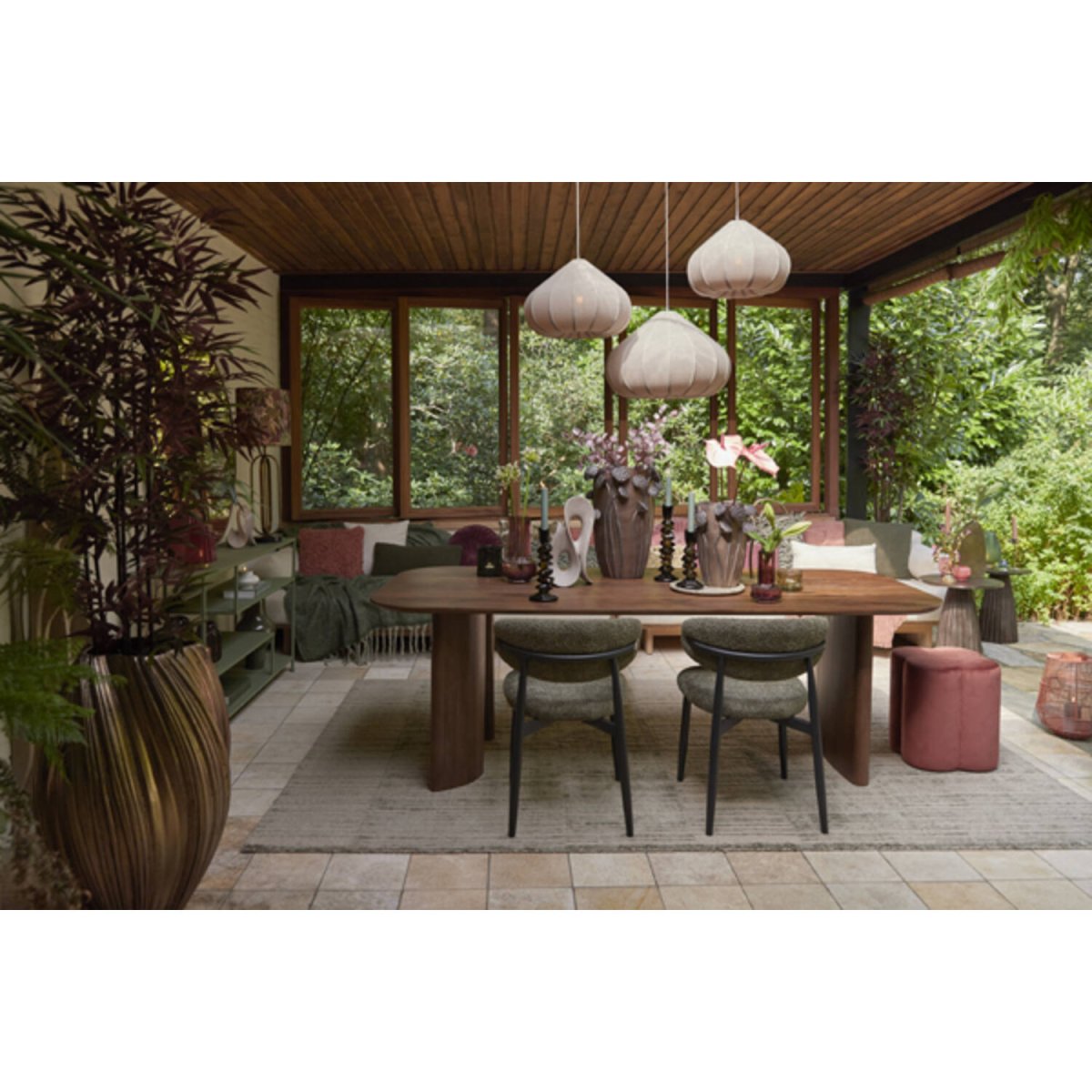 Zubeda Ø50 Brun loftslampe Fra Light & Living - Zubeda er en stilfuld pendellampe med en naturlig brun h&oslash;rsk&aelig;rm.