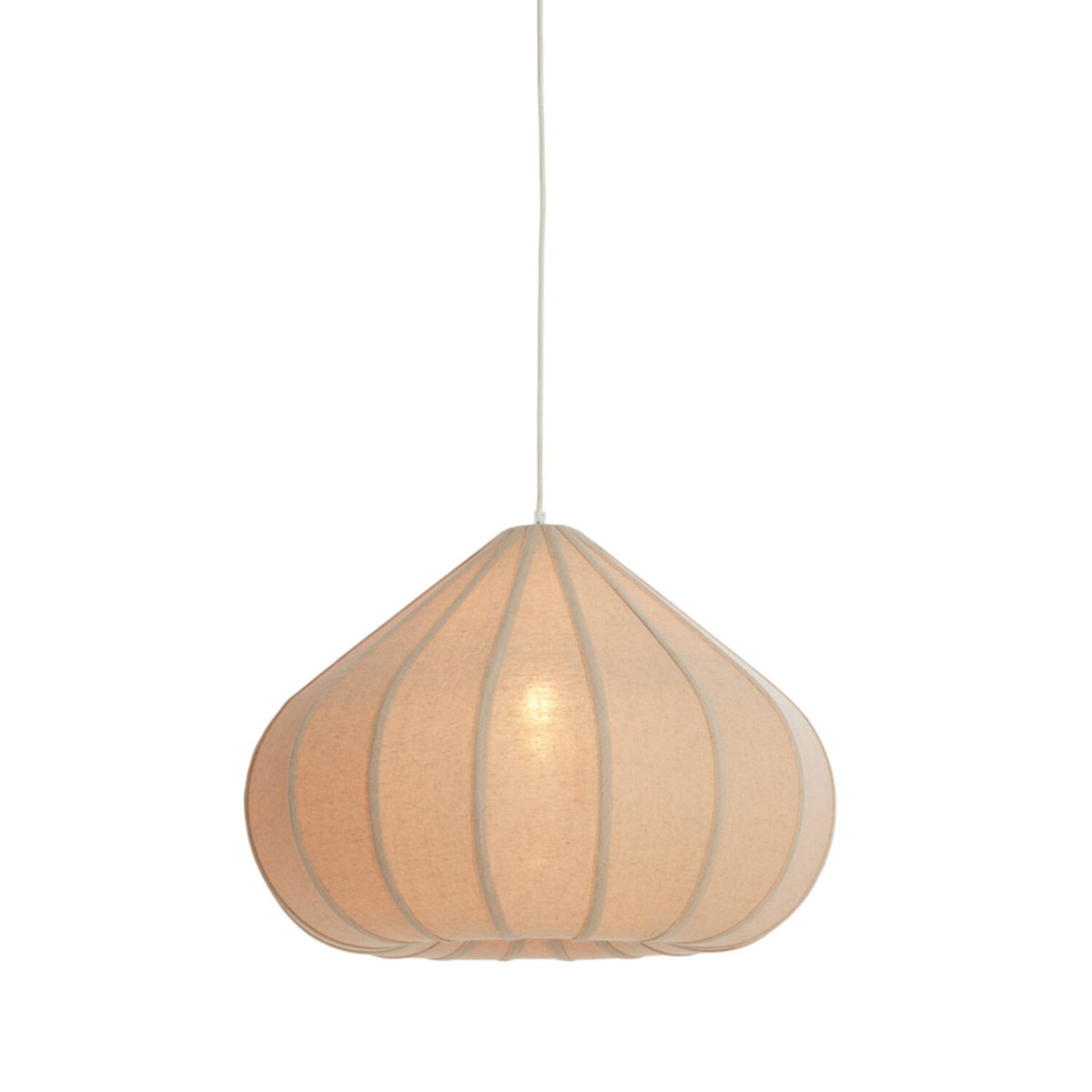 Zubeda Ø60 Brun loftslampe Fra Light & Living - Zubeda er en stilfuld pendellampe med en naturlig brun hørskærm.